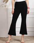Women Mid Rise Bootcut Trousers