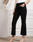 Women Mid Rise Bootcut Trousers