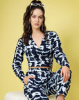 Women Tie Dyed Crop Top With Trouser