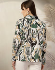 Women Animal Opaque Printed Casual Cotton Buttoned Top