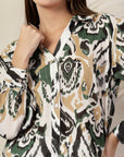 Women Animal Opaque Printed Casual Cotton Buttoned Top