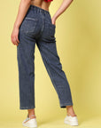 Women Blue Low Distress Stretchable Cotton Jeans