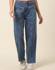Women Blue Mid-Rise Stretchable Light Fade Cotton Jeans