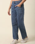 Women Blue Mid-Rise Stretchable Light Fade Cotton Jeans