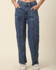 Women Blue Mid-Rise Stretchable Cotton Jeans