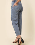 Cink Women Blue Frayed Stretchable Jeans