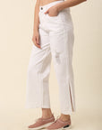 Women White Ripped Stretchable Jeans
