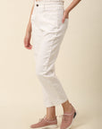 Women White Stretchable Regular Fit Mid-Rise Cotton Jeans