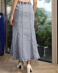 A-Line Maxi Skirt light-blue - CINK