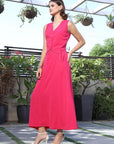 V-Neck Sleeveless Co-Ords pink