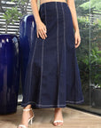 A-Line Maxi Skirt blue - CINK
