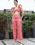 Printed Top With Trousers Co-Ord Set pink