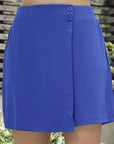 Solid Front-Flat Mini Skorts blue