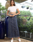 A-Line Maxi Skirt blue