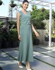 V-Neck Sleeveless Co-Ords sea Green