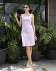 Round Neck Sleeveless Dress mauve
