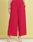 Women Mid-Rise Parallel Trousers