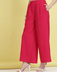 Women Mid-Rise Parallel Trousers