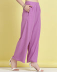 Women Mid-Rise Parallel Trousers