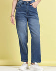 Women Blue Clean Look Light Fade Stretchable Jeans