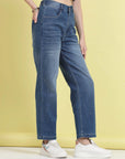 Women Blue Clean Look Light Fade Stretchable Jeans