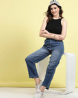 Women Blue Clean Look Light Fade Stretchable Jeans