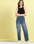 Women Blue Clean Look Light Fade Stretchable Jeans