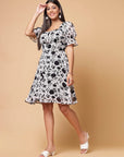 Floral Print Fit & Flare Dress