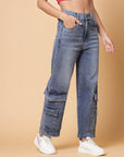 Women Blue Clean Look Mid-Rise Light Fade Cropped Cotton Jeans