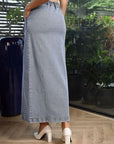 A-Line Maxi Skirt light-blue - CINK