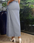 A-Line Maxi Skirt light-blue