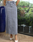 A-Line Maxi Skirt light-blue - CINK