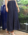 A-Line Maxi Skirt blue - CINK