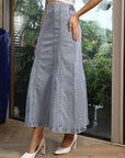 A-Line Maxi Skirt light-blue - CINK