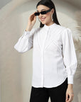 Women Standard Opaque Casual Buttoned Top