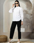 Women Standard Opaque Casual Buttoned Top
