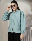 Women Standard Opaque Casual Buttoned Top