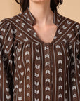 Women Opaque Printed Casual Buttoned Top
