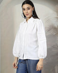 Women Standard Opaque Casual Buttoned Top