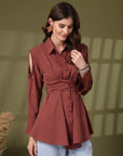 Women Opaque Casual Buttoned Top