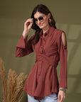 Women Opaque Casual Buttoned Top