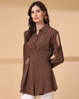 Women Opaque Casual Buttoned Top