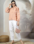 Women Standard Opaque Casual Buttoned Top