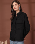 Women Opaque Casual Buttoned Top