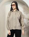 Women Standard Opaque Casual Buttoned Top