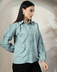 Women Standard Opaque Casual Buttoned Top