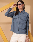 Women Opaque Casual Buttoned Top