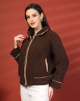 Women Fleece Open Front Jacket