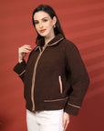Women Fleece Open Front Jacket
