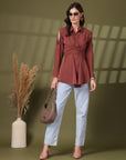 Women Opaque Casual Buttoned Top